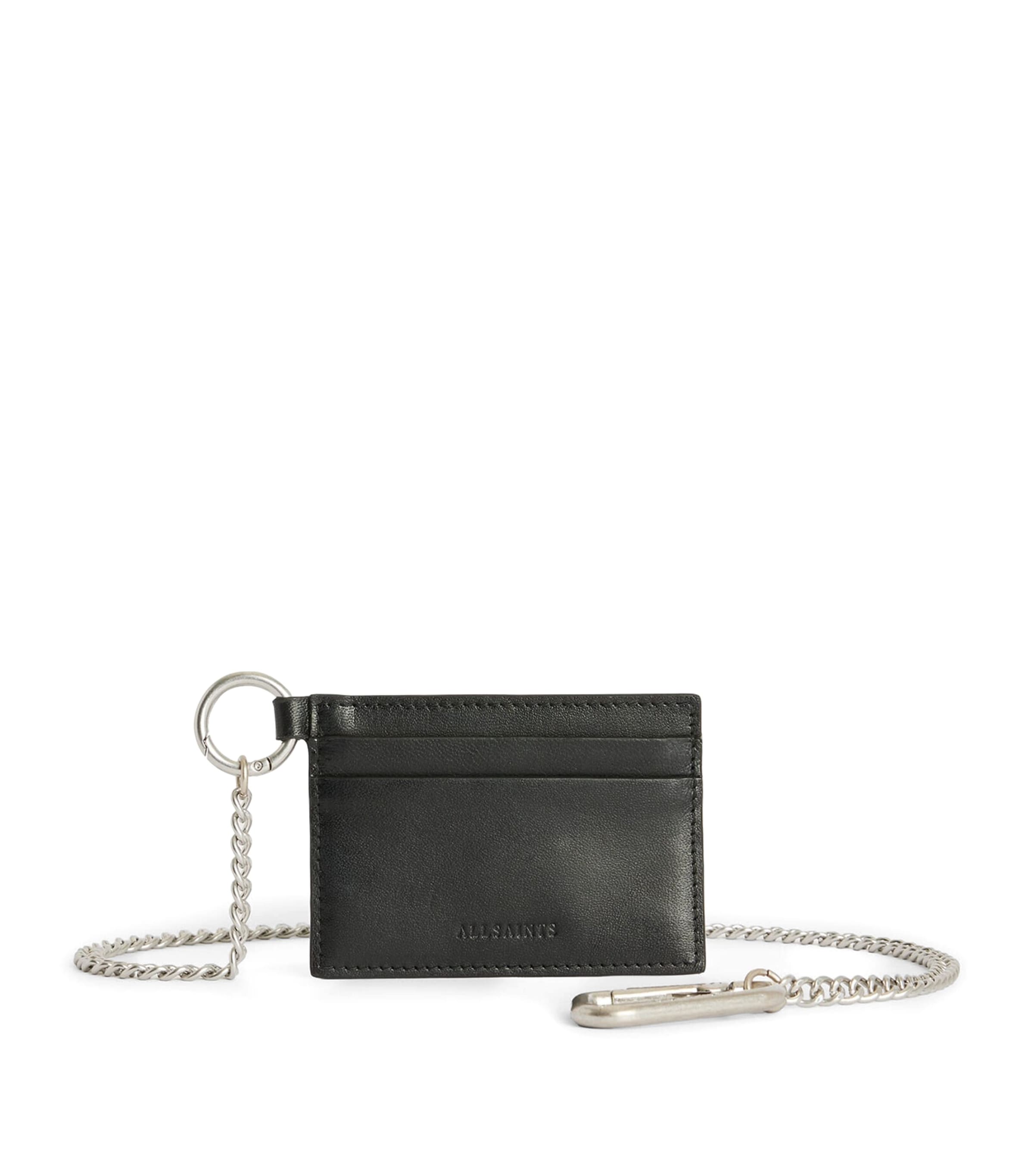 AllSaints Leather Makoto Chain Card Holder | Men Accessories | Cardholders | Designers | AllSaints