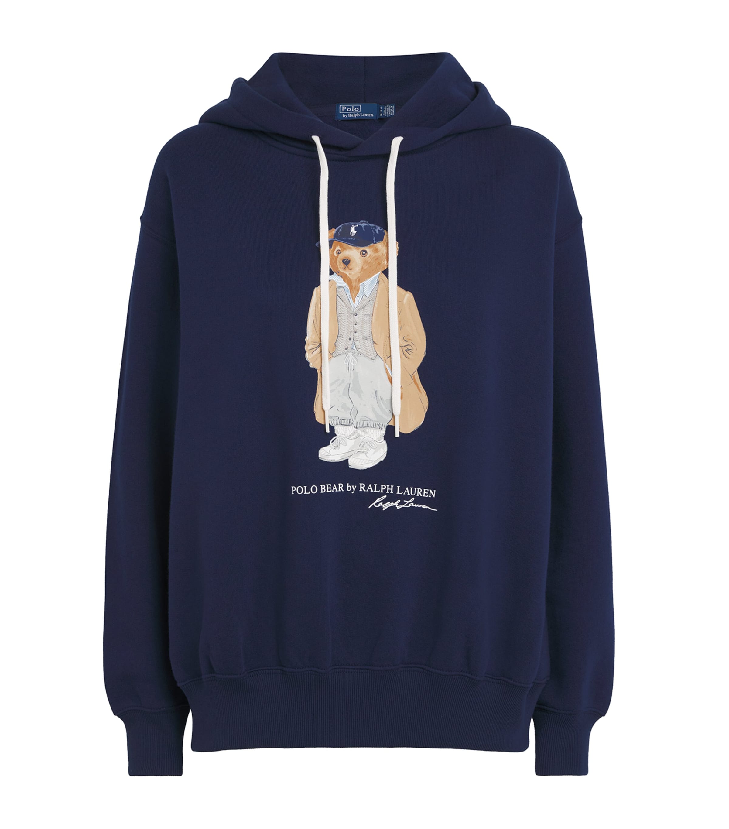 Polo Ralph Lauren Brushed Cotton Blend Sweatshirt With Iconic Polo Bear In Blue