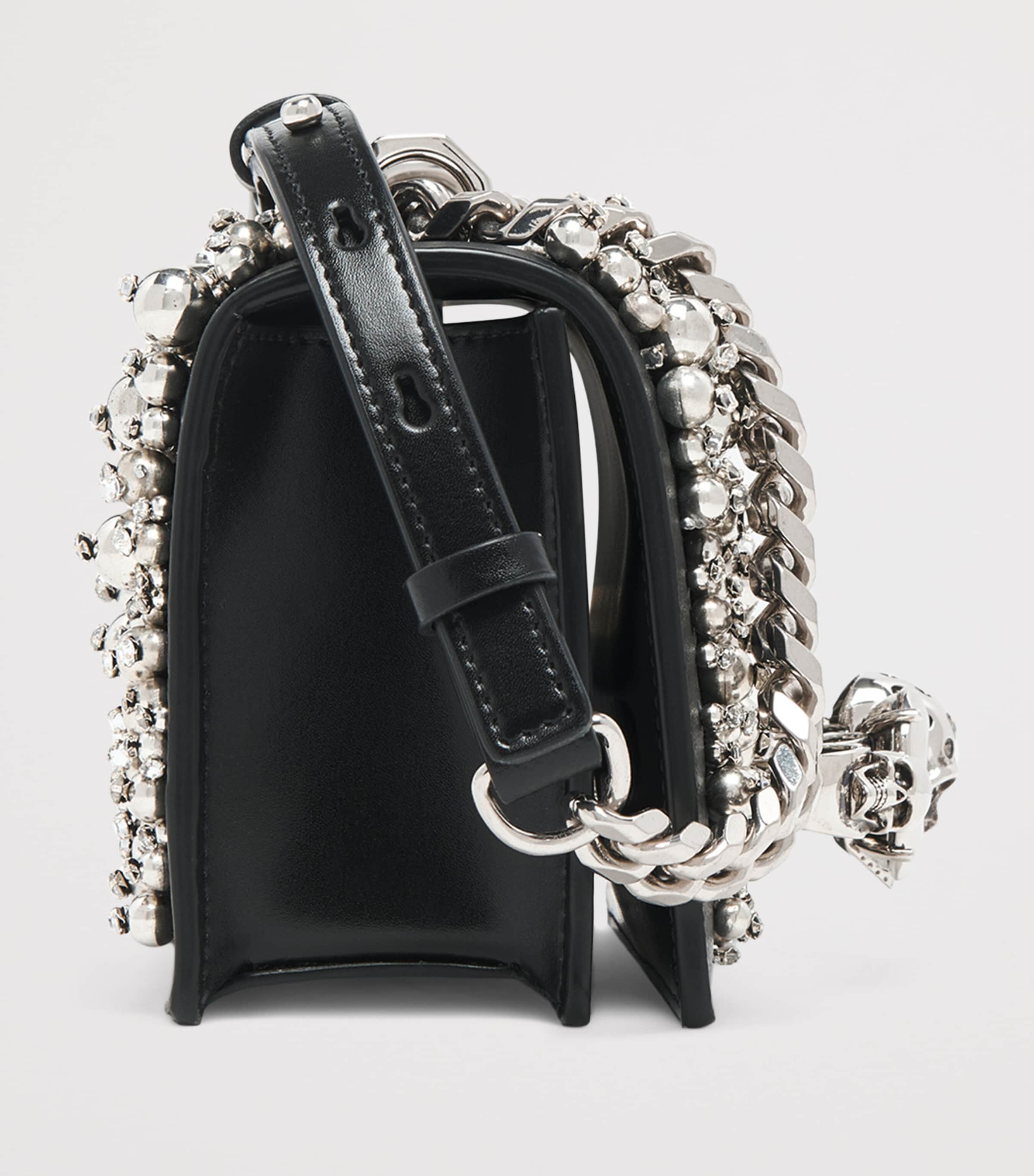 McQueen Mini Leather Embellished Cross-Body Bag Image 4
