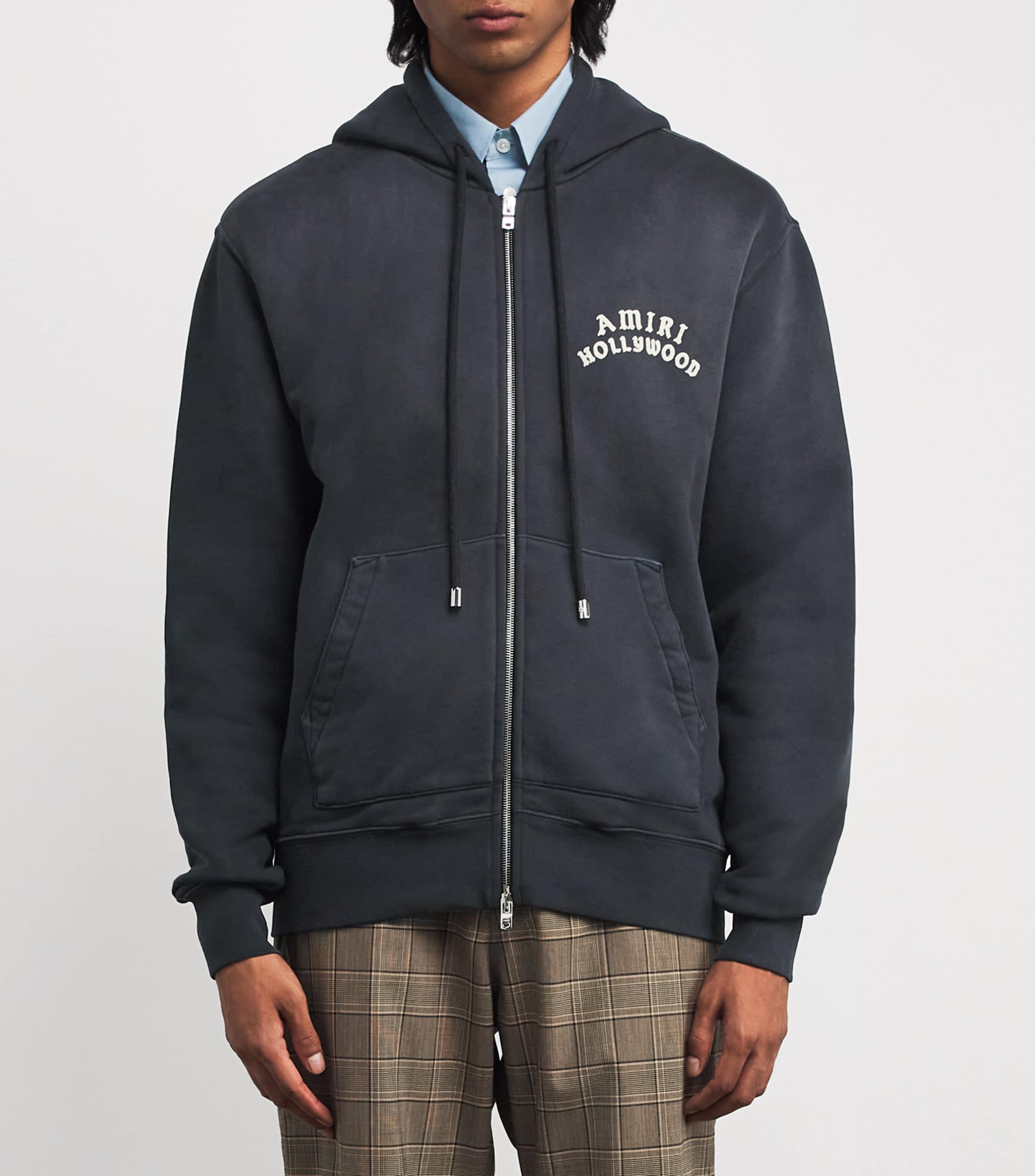 パーカー・フーディ Amiri Black Cotton Hollywood Zip Hoodie AMIRI Cotton Hollywood Zip Hoodie | Harrods US