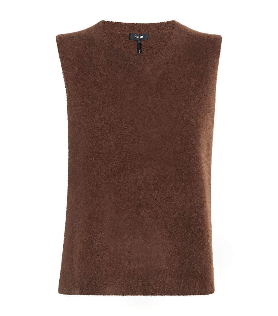 Cashmere Brushed Sweater Vest CHESTNUT BROWN Image 1