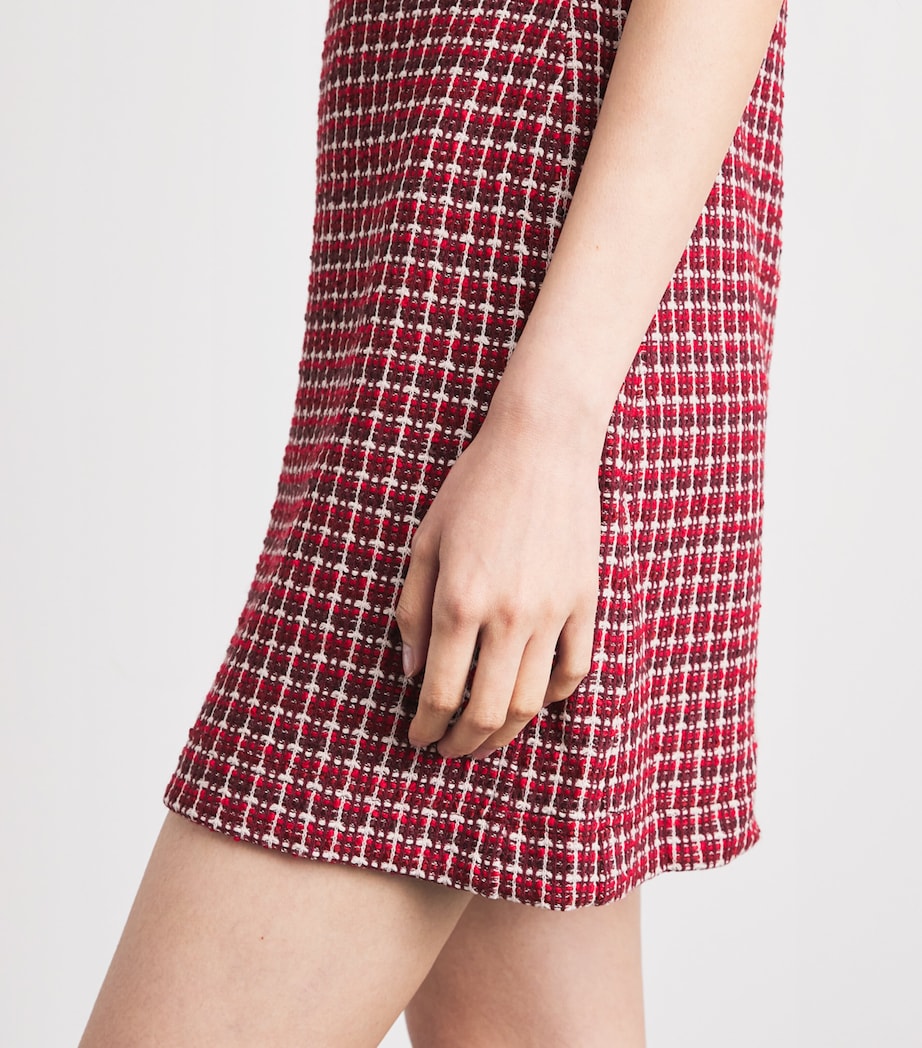 ME+EM Womens Fit-and-Flare Jacquard Mini Dress Pomegranate Red Image 5