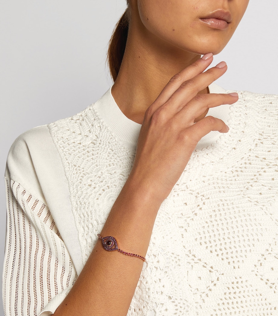 Rose Gold, Ruby and Quartz Protected Bracelet PINK Image 5