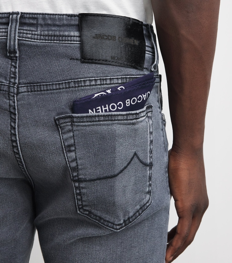 Jacob Cohën Mens Pony Hair-Patch Nick Slim Jeans Image 3