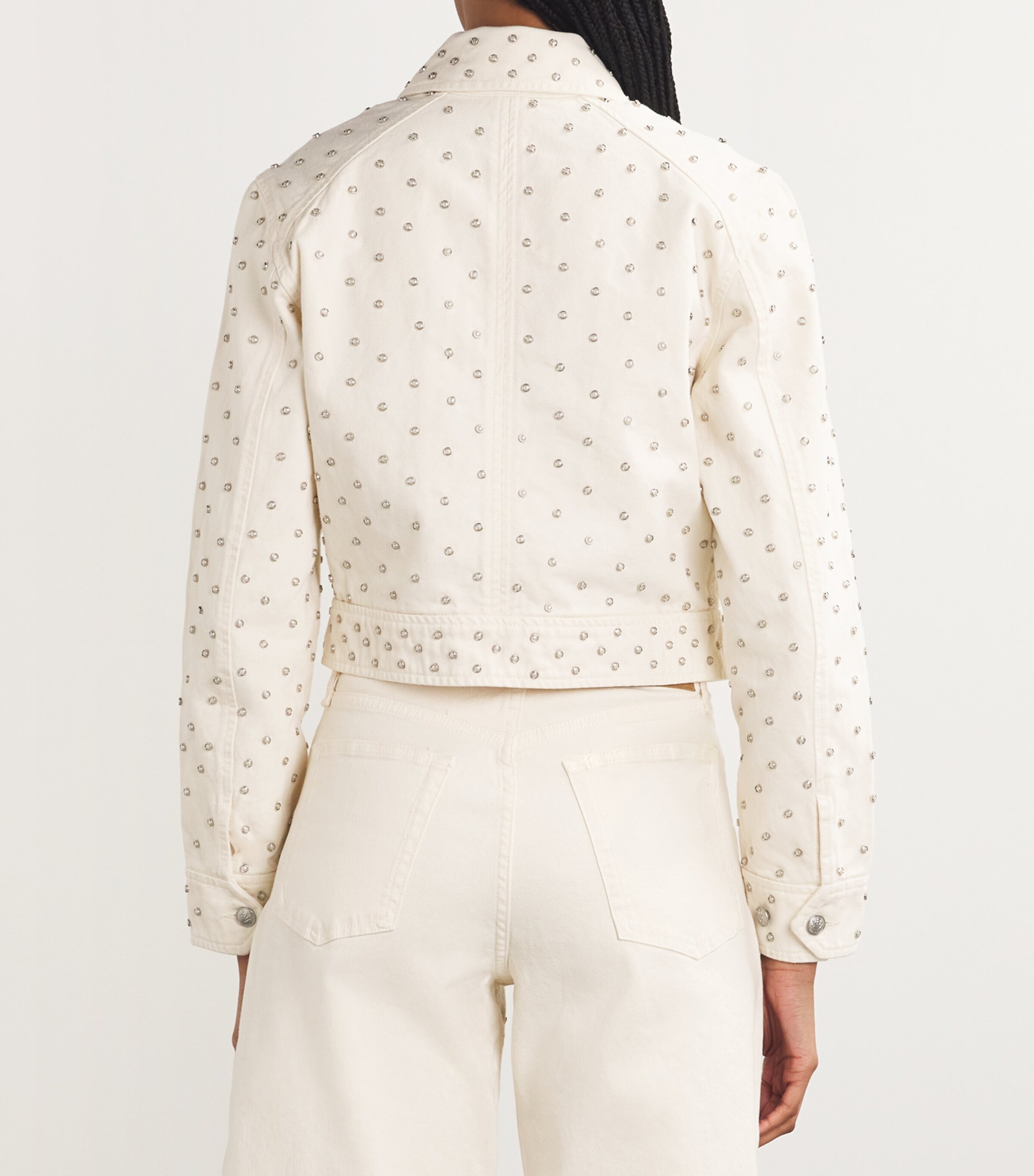 Studded Anya Denim Jacket ECRUPEARL Image 4