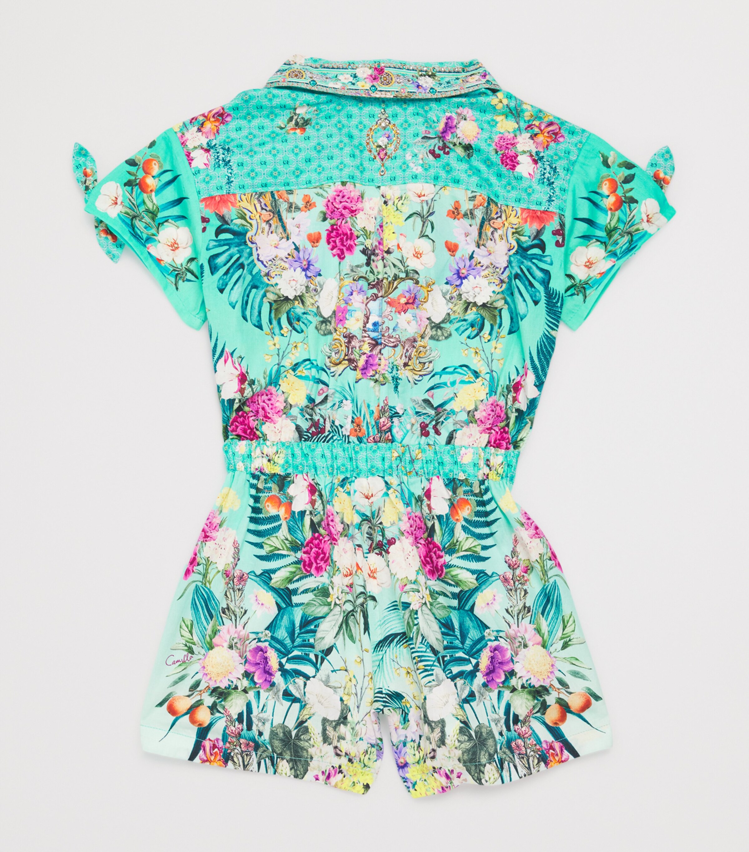 Cotton Floral Playsuit (12-14 Years) GARDQUEL Image 2