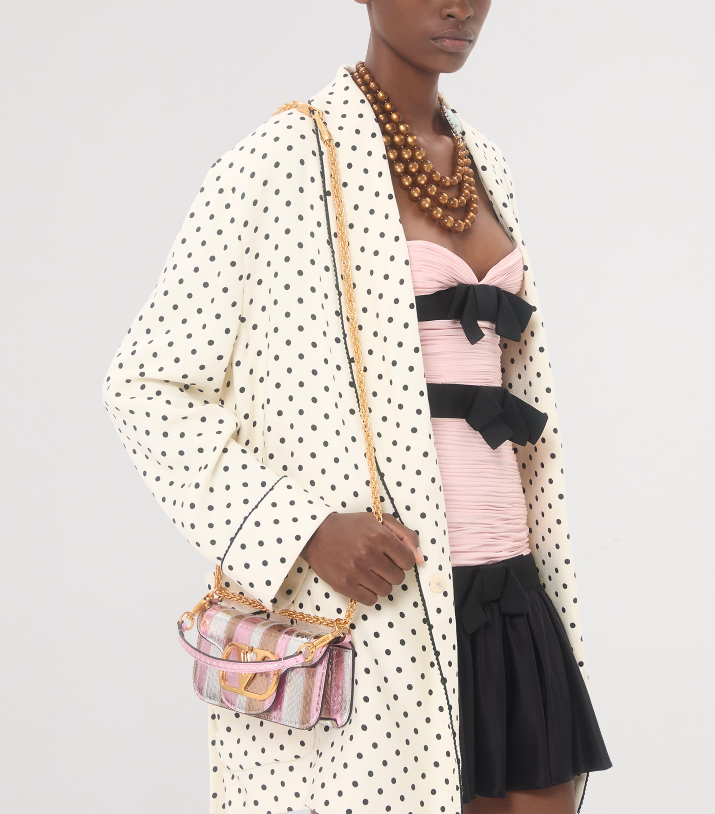 Metallic Leather Loco Shoulder Bag C8N Image 6