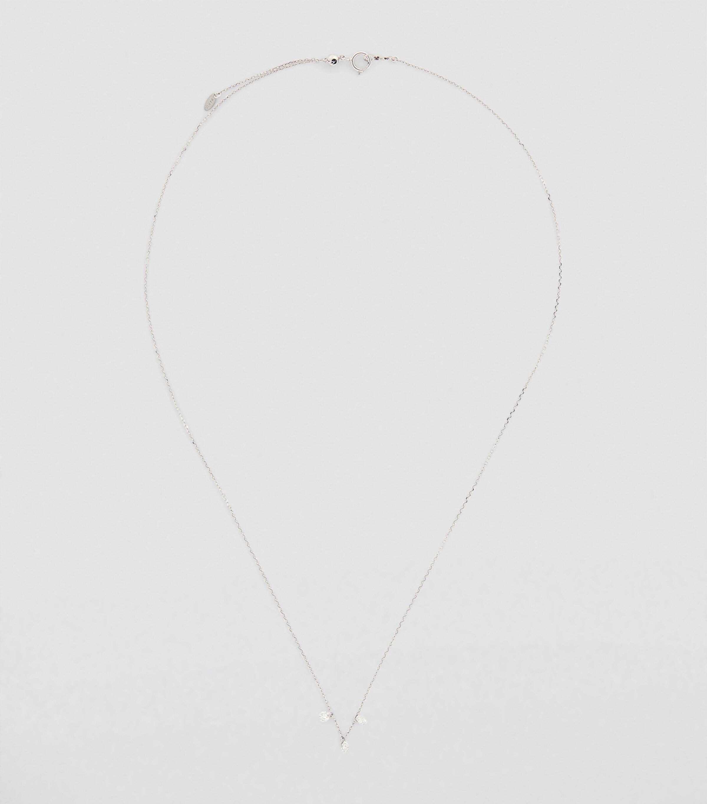 White Gold and Diamond 3-Stone Danaé Necklace WHITE GOLD Image 2