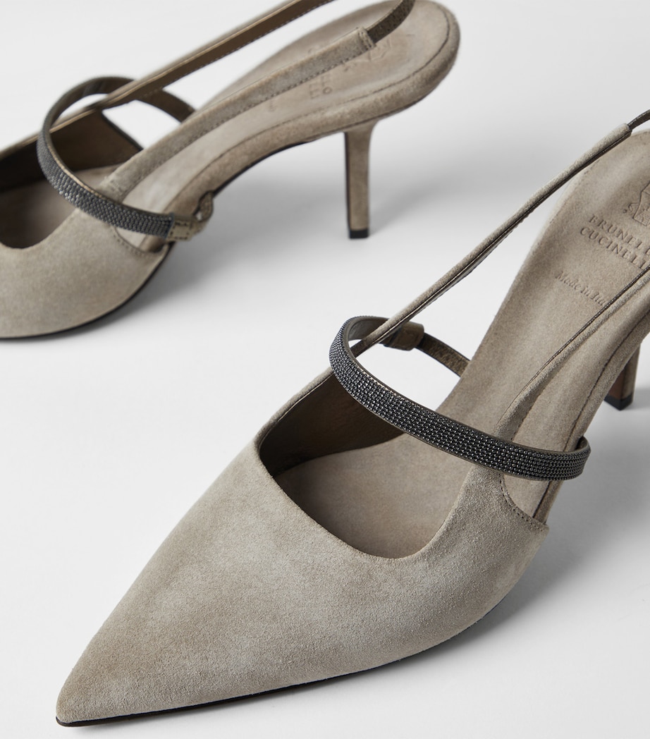 Suede Slingback Heels 80 C5859 Image 6