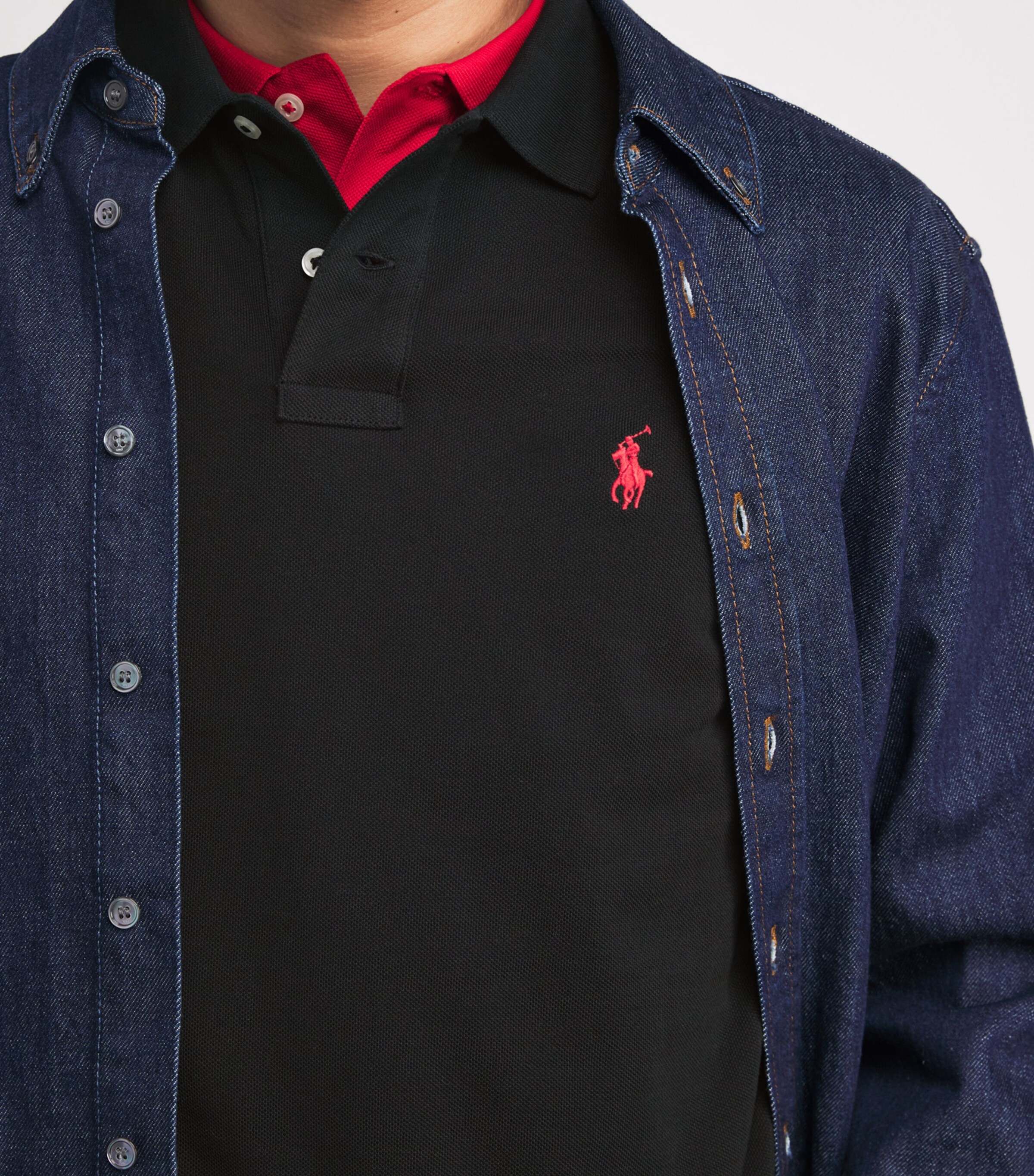 Polo Ralph Lauren Mens Cotton Mesh Custom-Fit Polo Shirt Polo Black Image 6