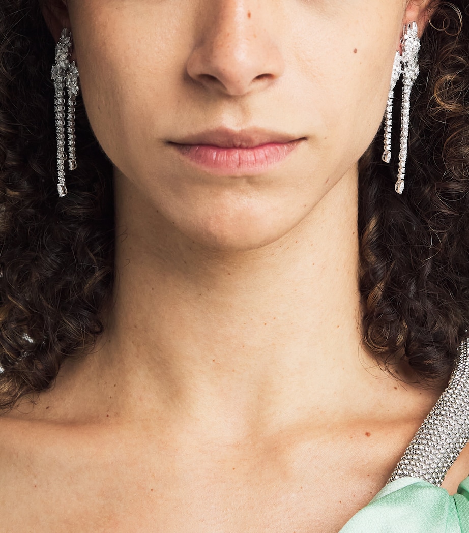 White Gold and Diamond Y-Couture State Drop Earrings WHITE GOLD Image 2