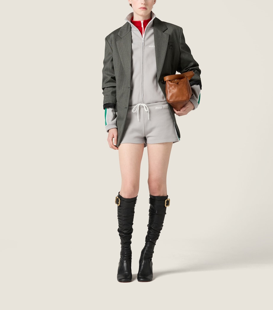 Miu Miu Womens Technical Yarn Shorts Image 2