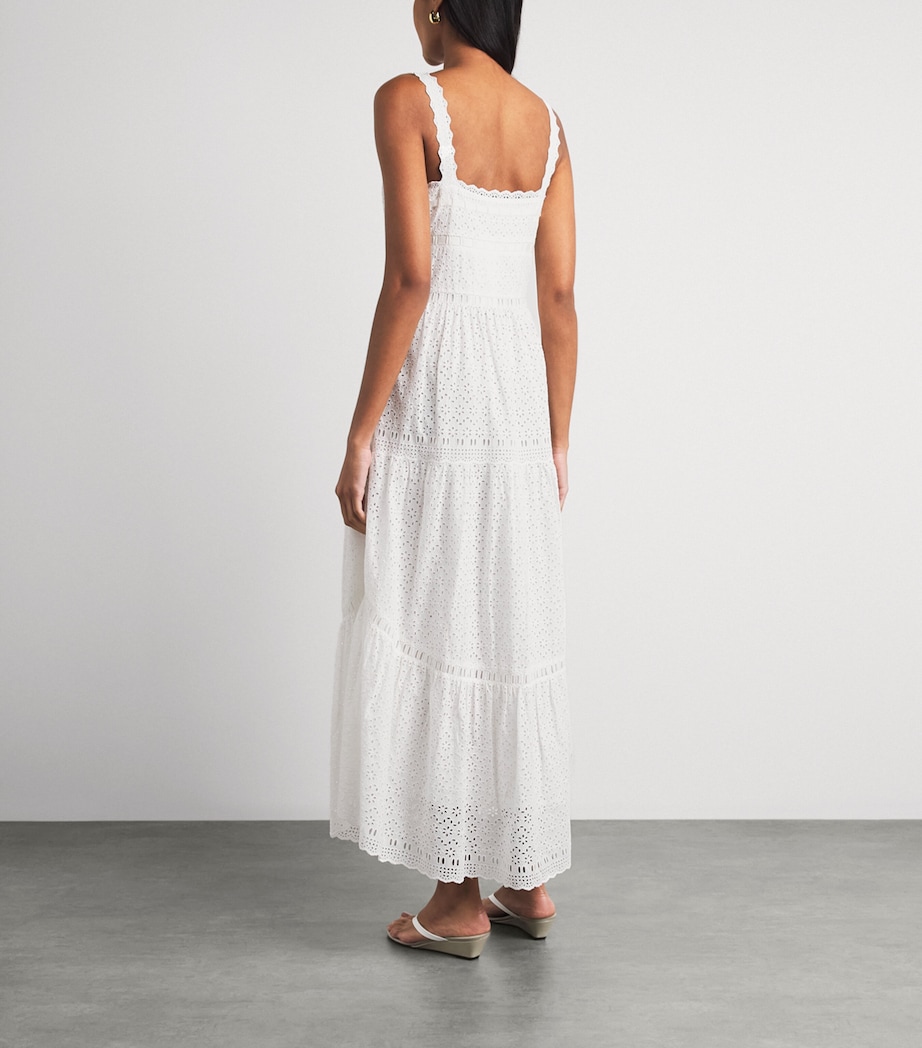 Ulla Johnson Womens Broderie Anglaise Constance Maxi Dress Pristine Image 4