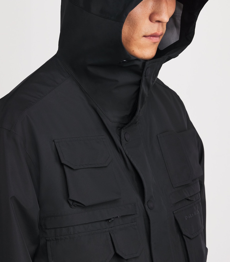 Water-Repellent Hooded Jacket BLACK Image 6