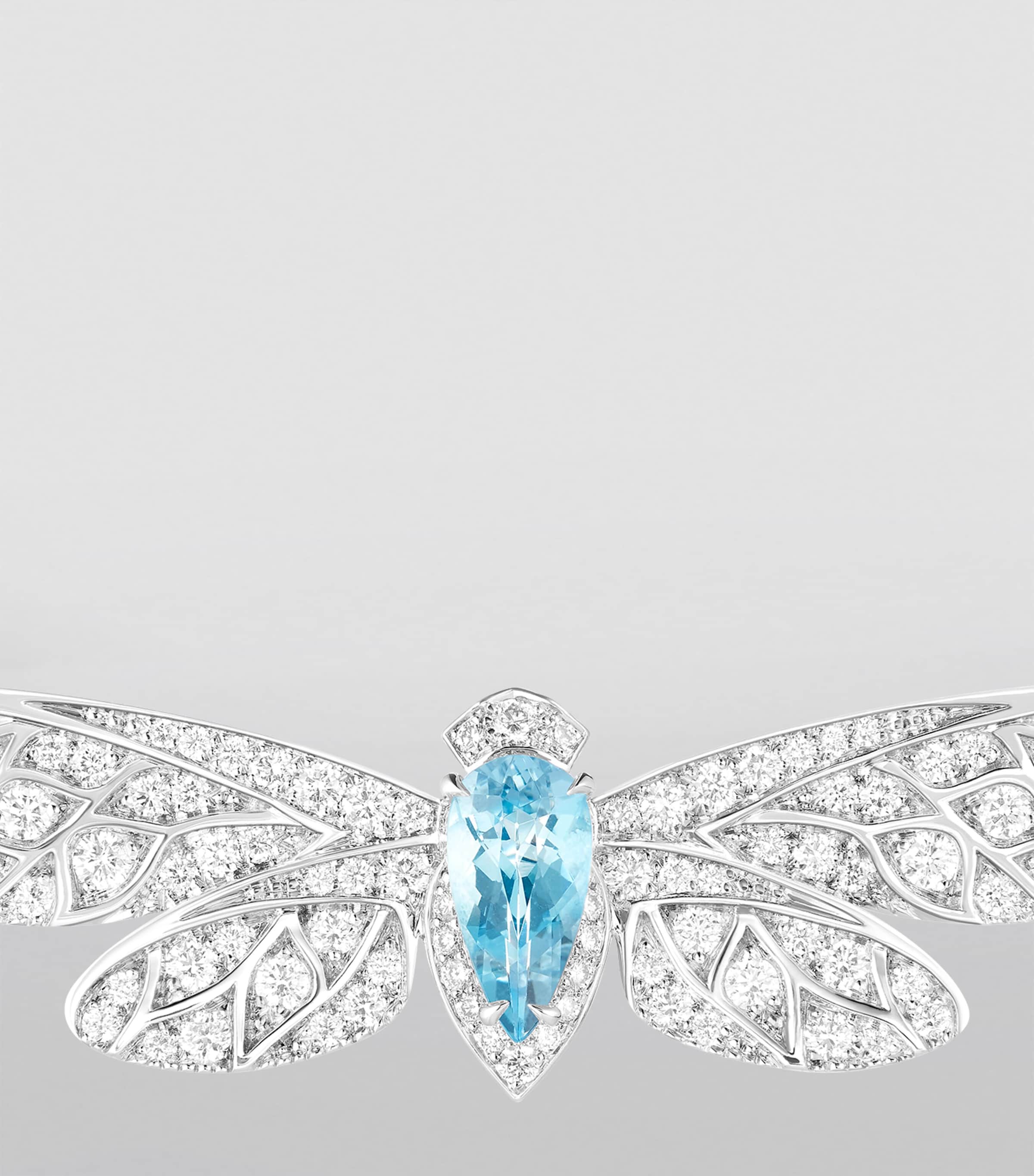 White Gold, Diamond and Aquamarine Animaux de Collection Cicada Ring AQUAMARINE Image 3