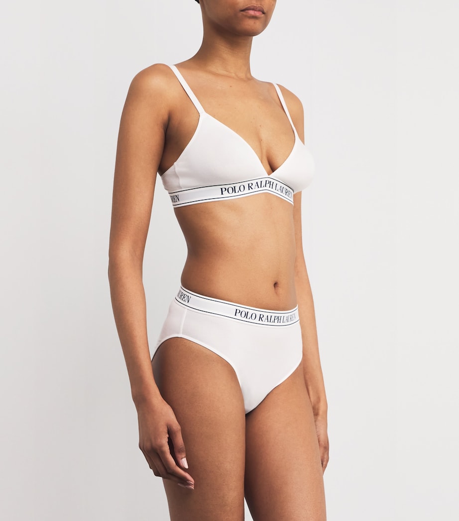 Polo Ralph Lauren Womens Cotton-Blend Tanga Briefs White Cloud Image 2