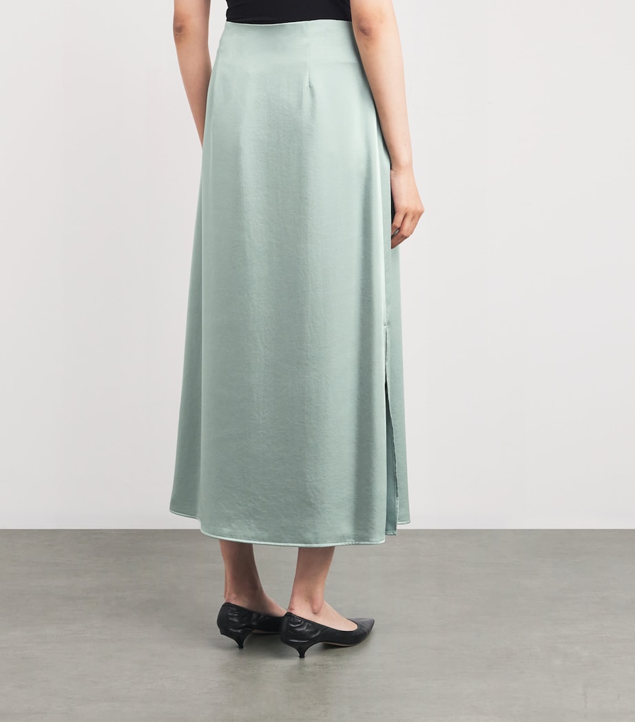 Satin Midi Skirt JADE Image 4