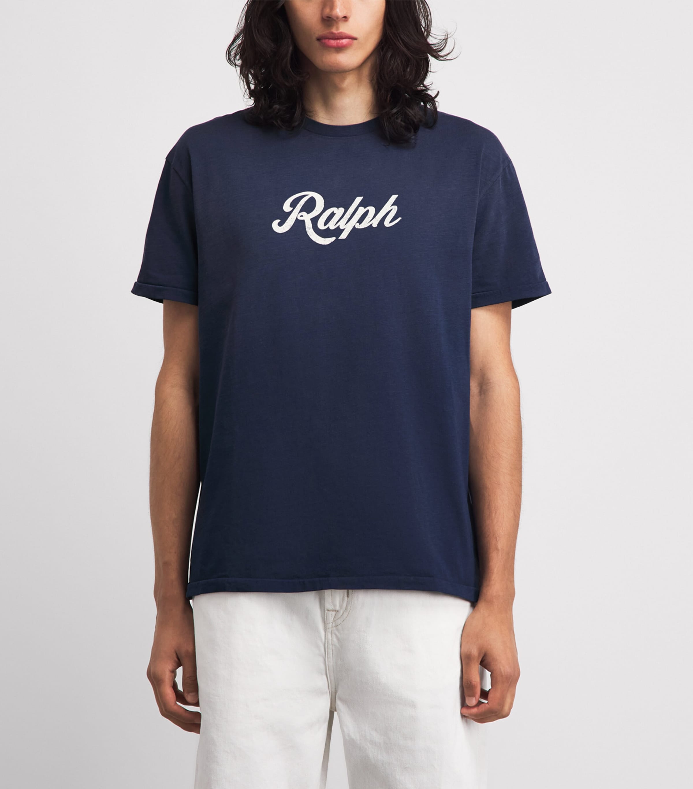 Polo Ralph Lauren Mens Cotton Vintage Logo T-Shirt Dark Cobalt/white Image 4