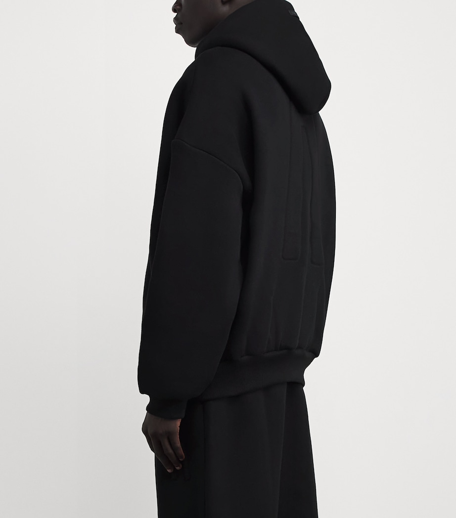 Half-Zip Athletic Hoodie BLACK Image 4