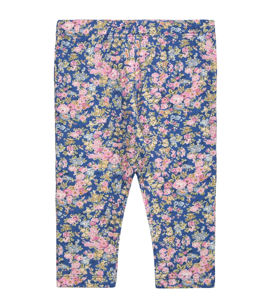 Trotters Tatum Floral Leggings (3-24 Months) Blue Image 1