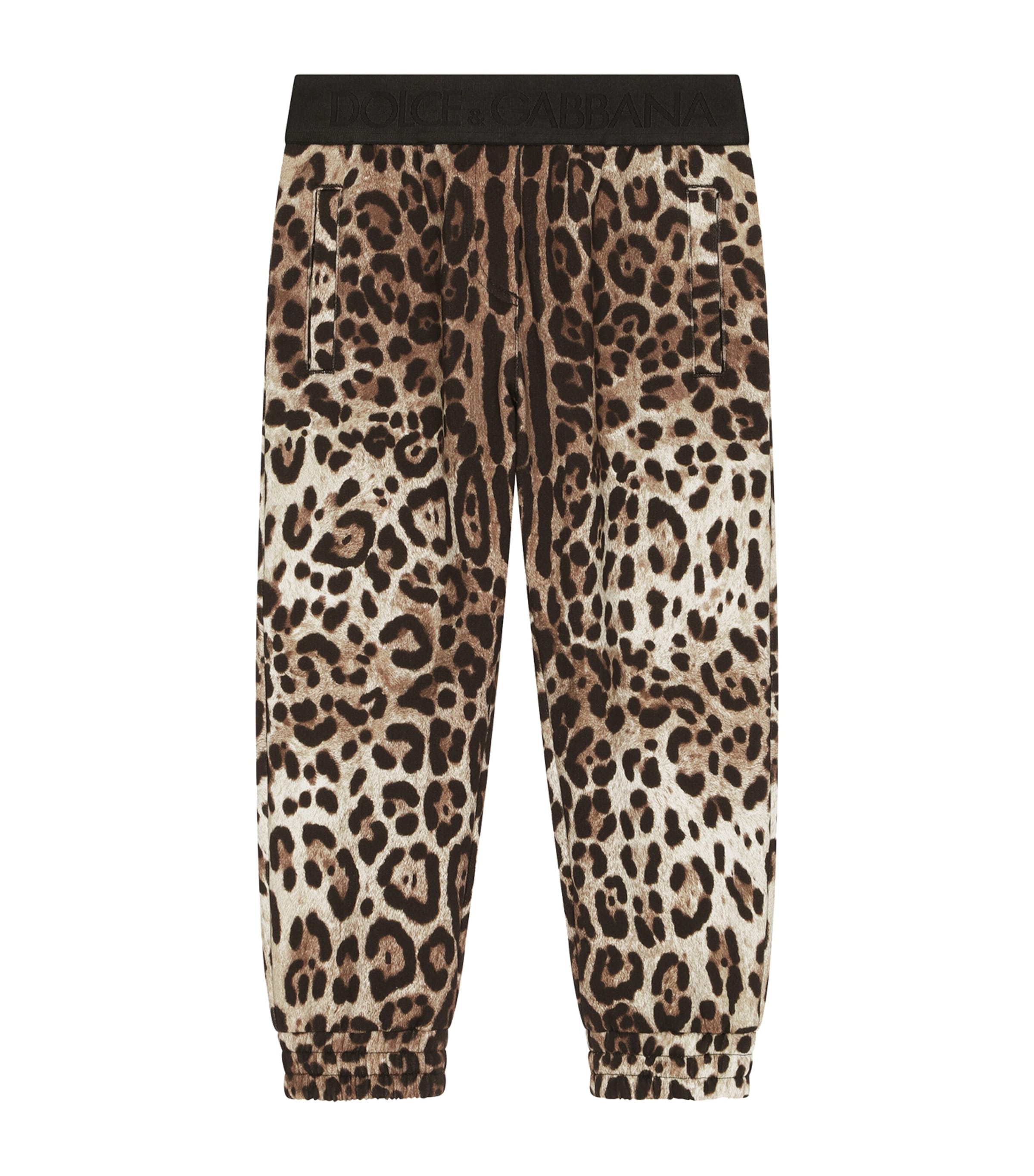 Dolce & Gabbana Kids' Leopard-print Leggings In Brown