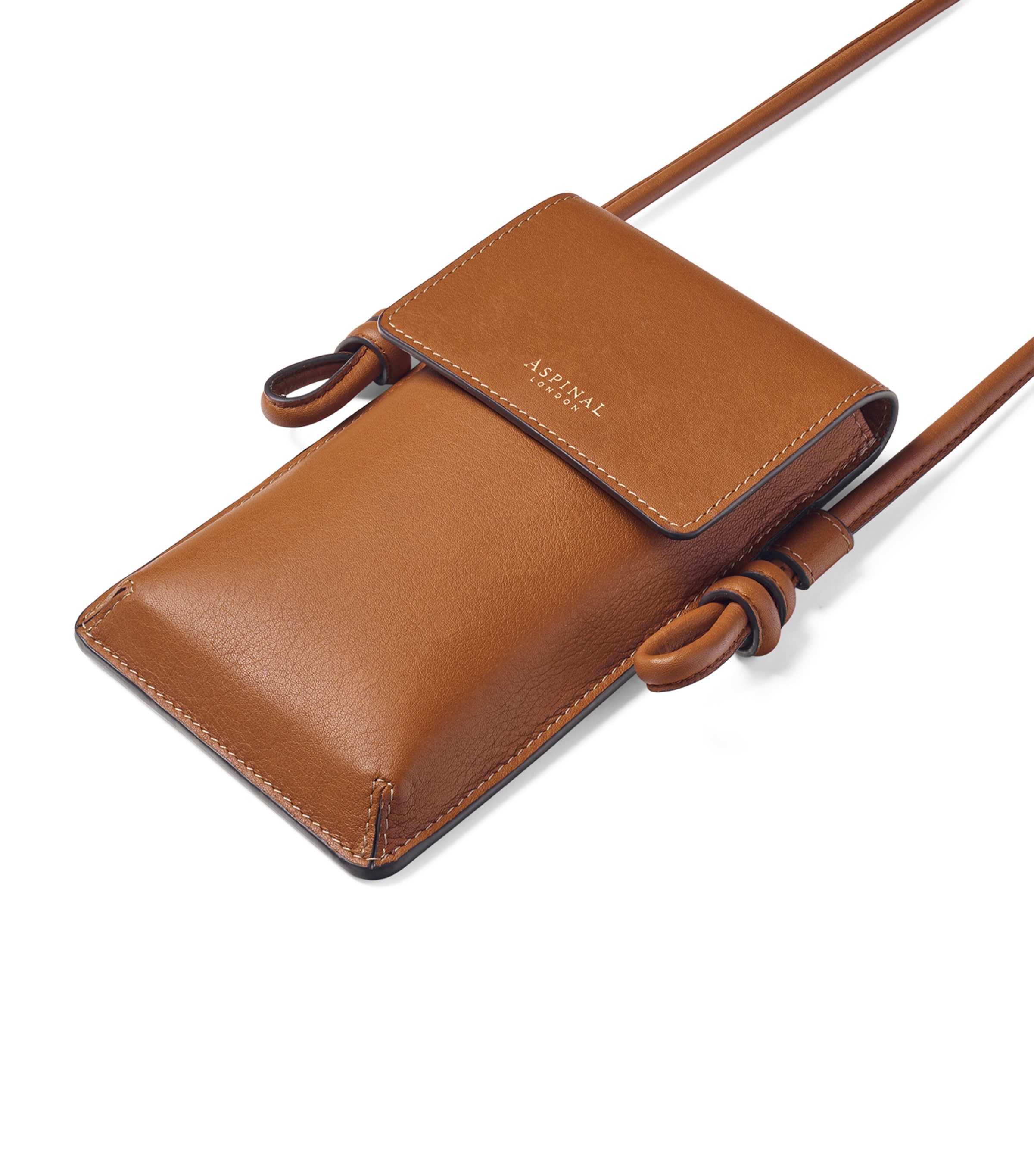 Leather Ella Phone Pouch TAN Image 5