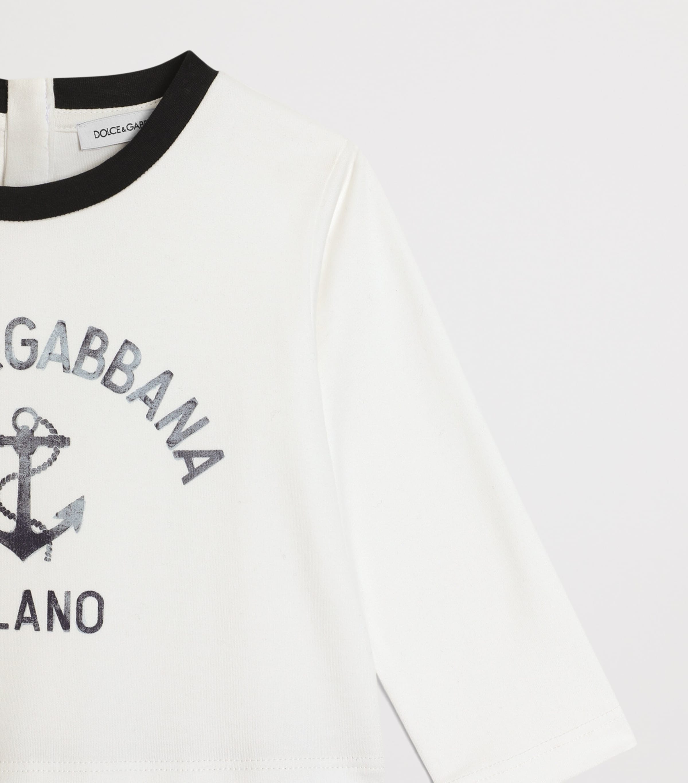 Dolce&Gabbana Kids Cotton Marina Print All-In-One, Hat and Bib Set (0-24 Months) — foto 3
