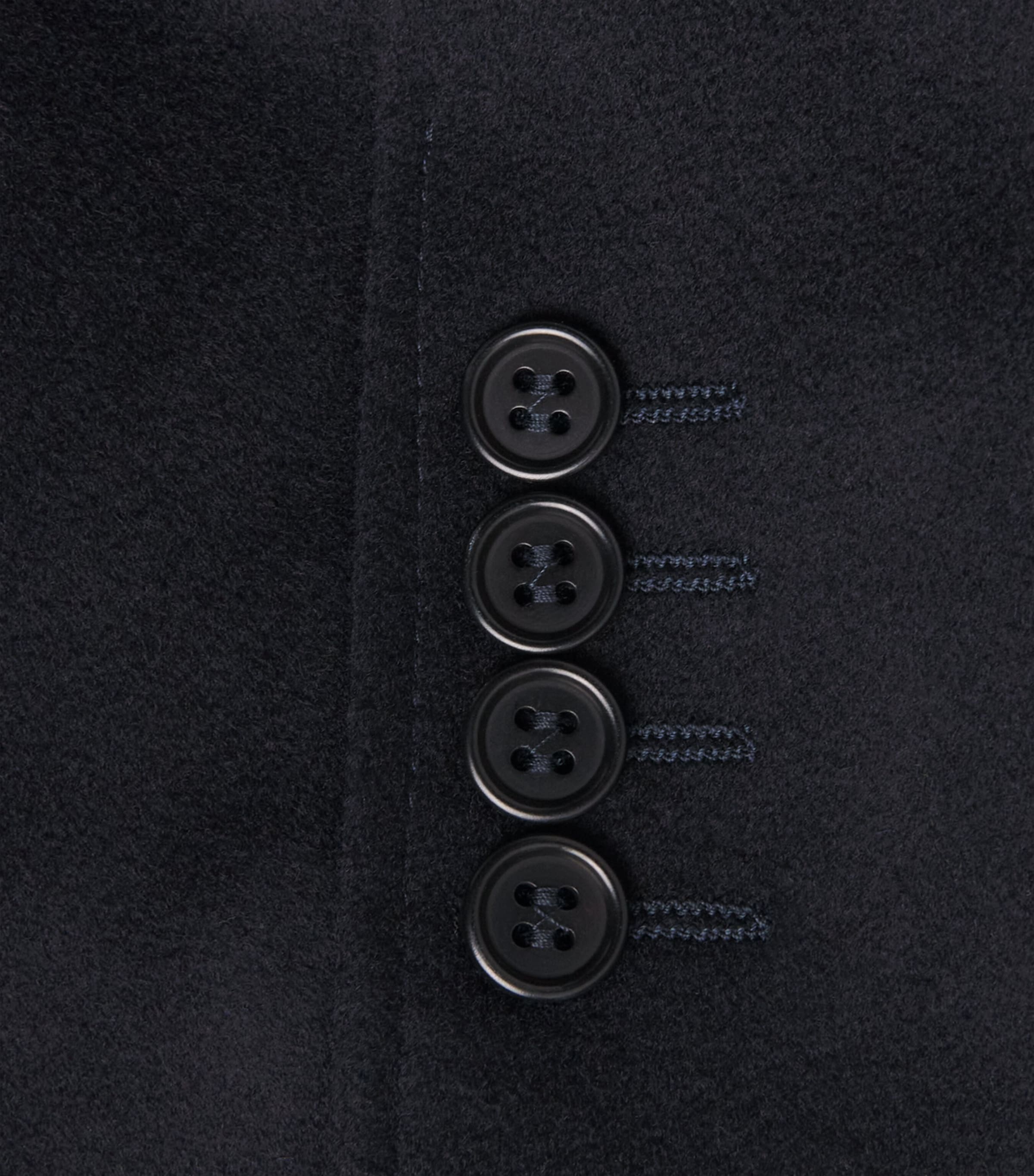 Canali Mens Wool-Cashmere Overcoat Navy Image 6