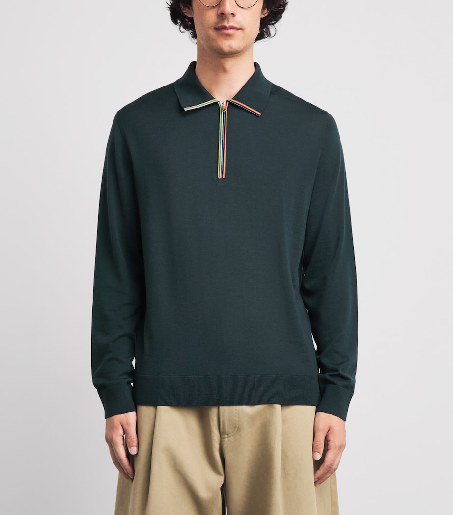 Paul Smith Mens Merino Wool Quarter-Zip Sweater Image 4