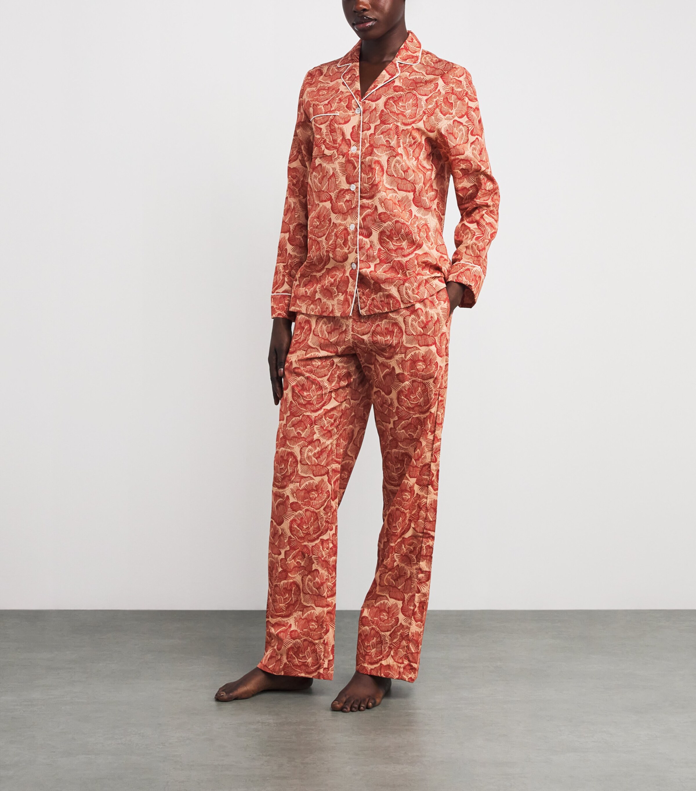 Cotton Ledbury Pyjama Set RED/RED Image 2