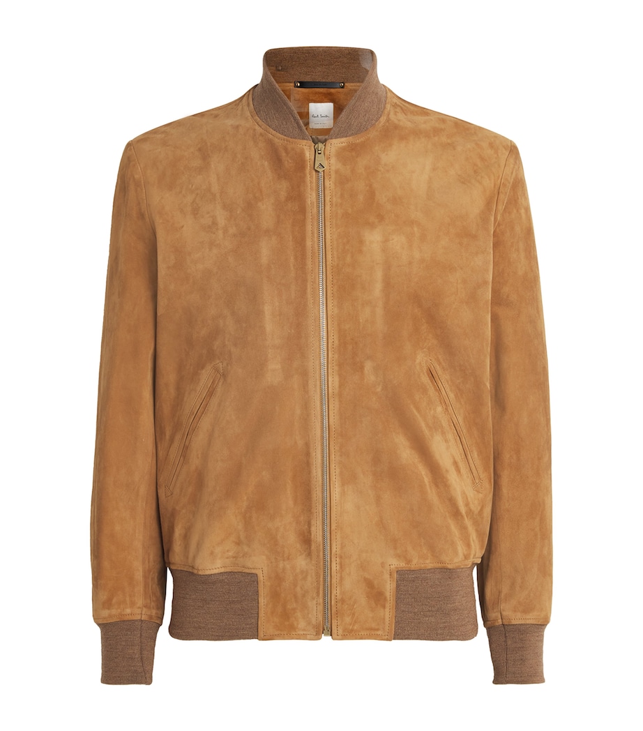 Suede Bomber Jacket 64A_CAMEL Image 1