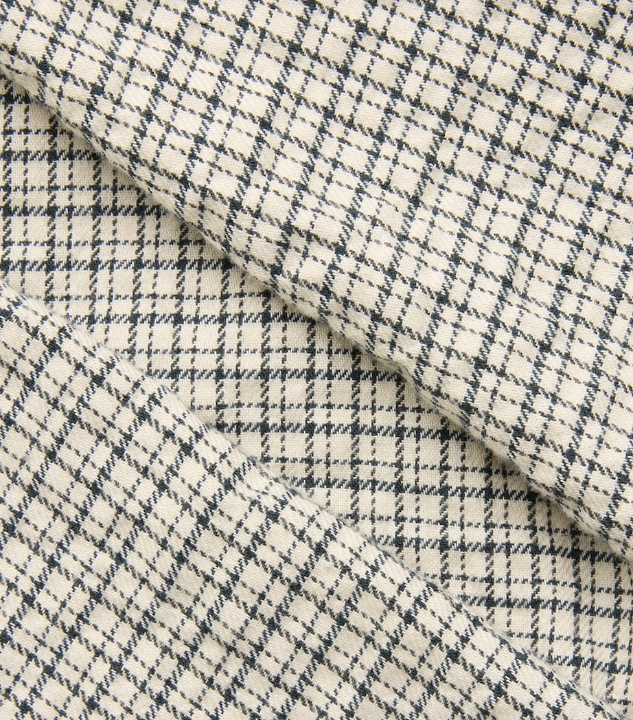Studio Nicholson Mens Nostra Check Shirt Parchment / Black Image 6