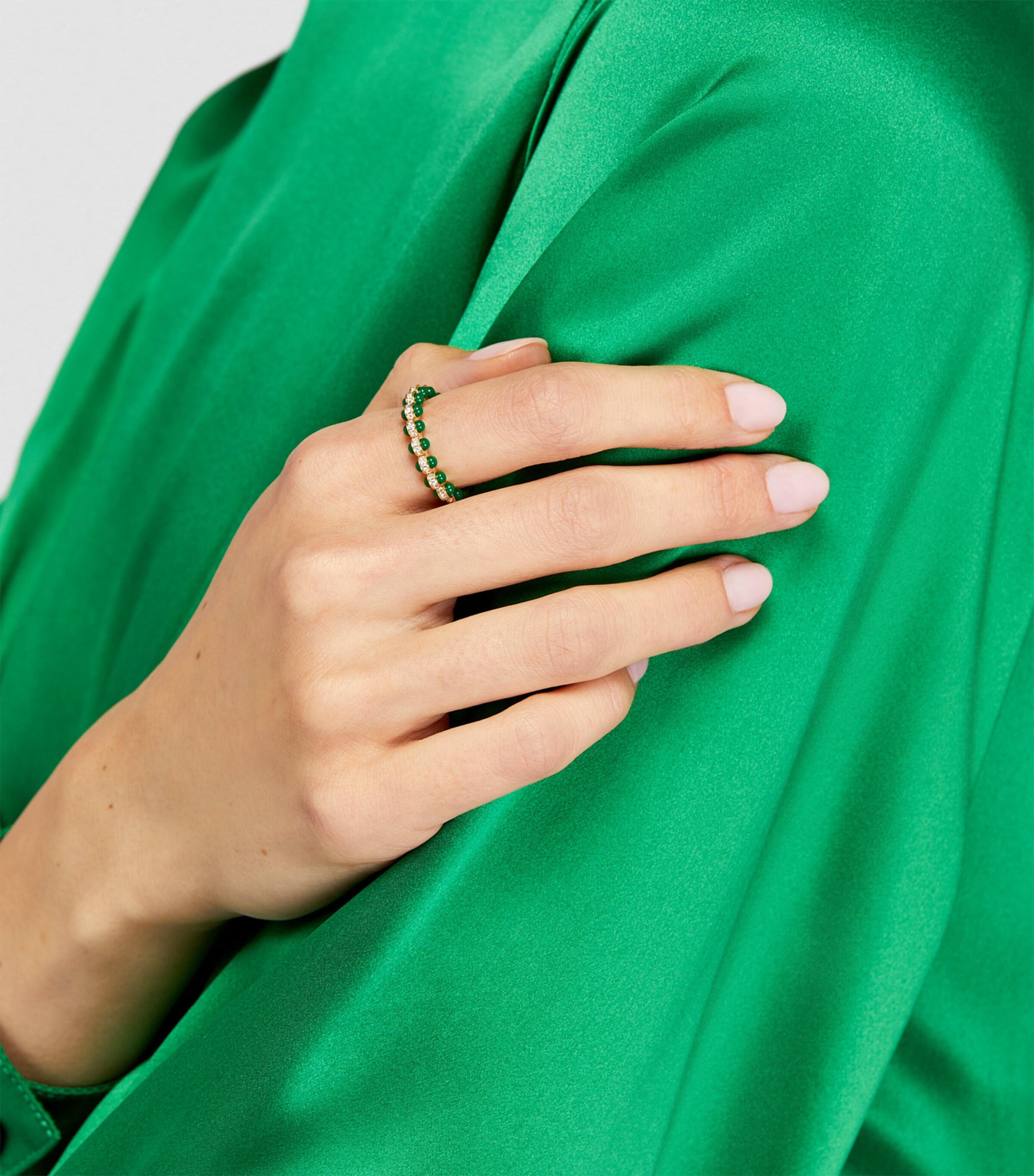 L'ATELIER NAWBAR Yellow Gold, Diamond and Enamel The Chlorine Ring Yellow Gold Image 5
