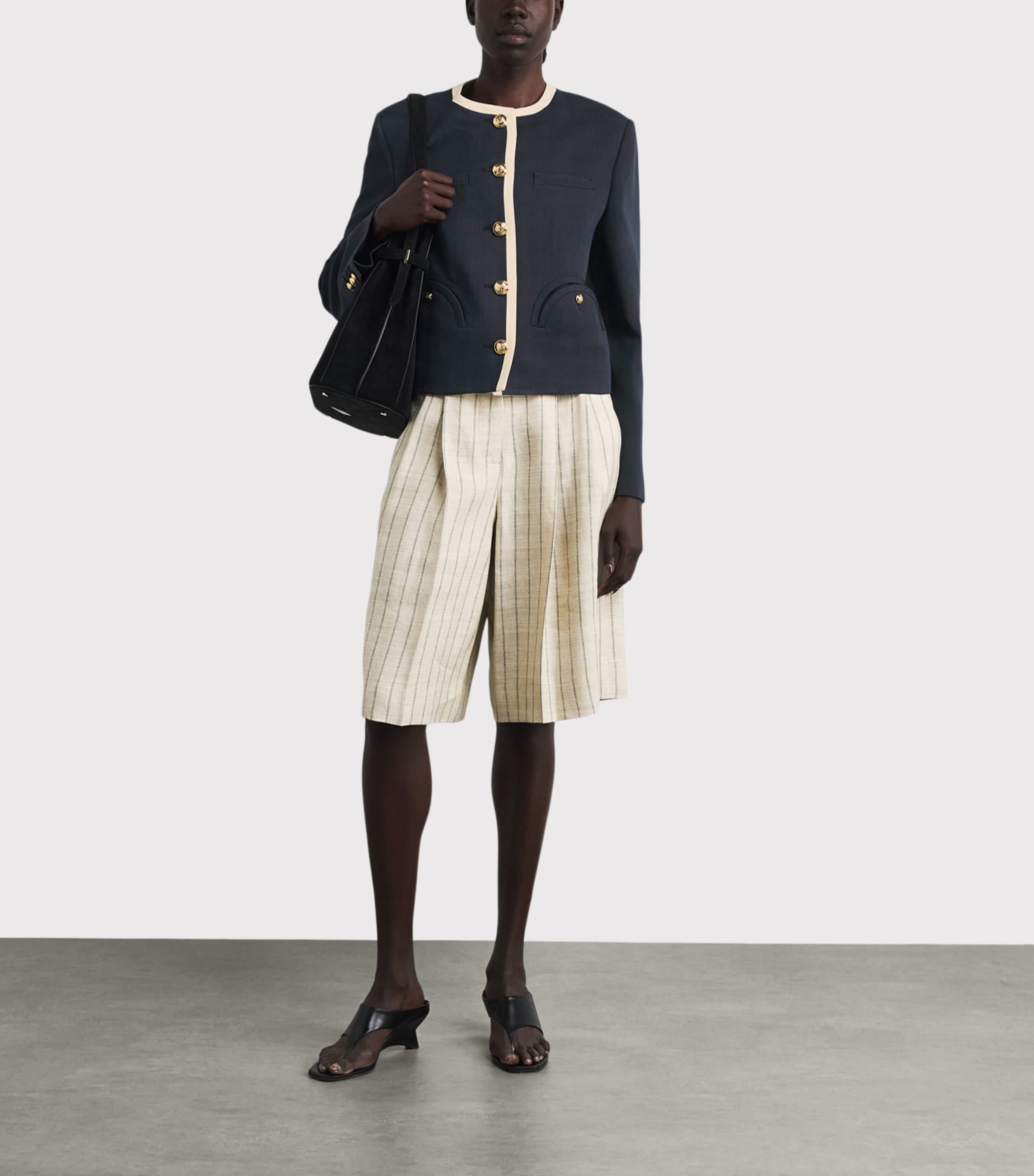Blazé Milano Womens Genesis Shamo Bolero Jacket Nuit Image 2