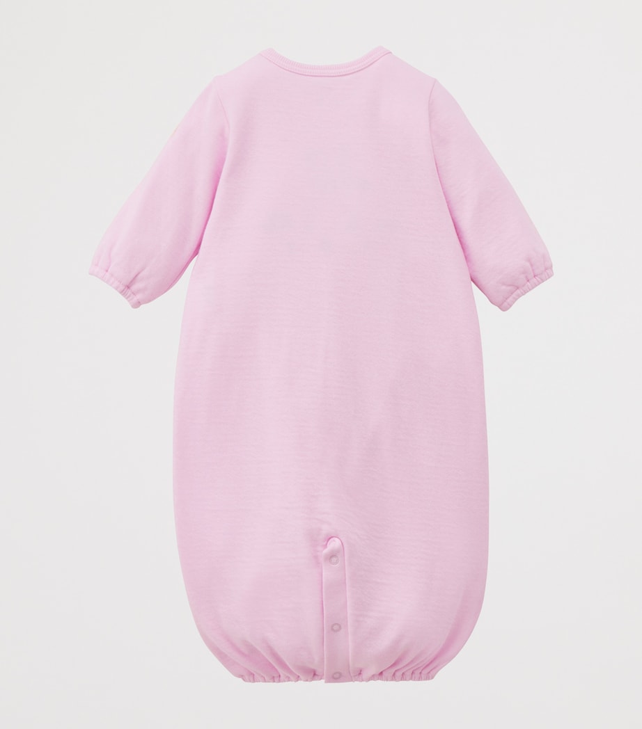 Miki House Logo Bear Embroidered Playsuit (1 Month) Image 2