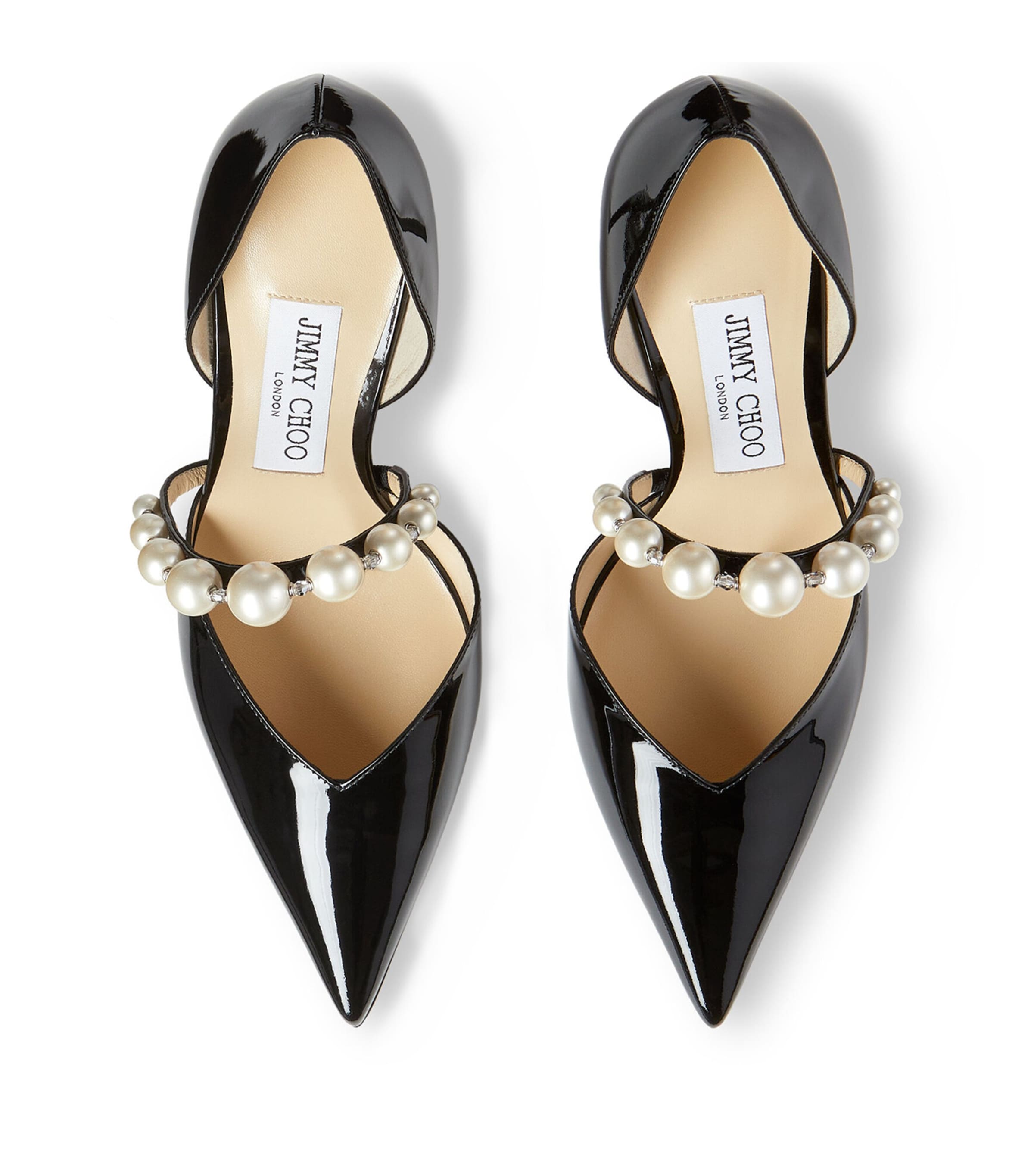 Jimmy Choo Aurelie 85 Patent Leather Pumps Black/white Image 3