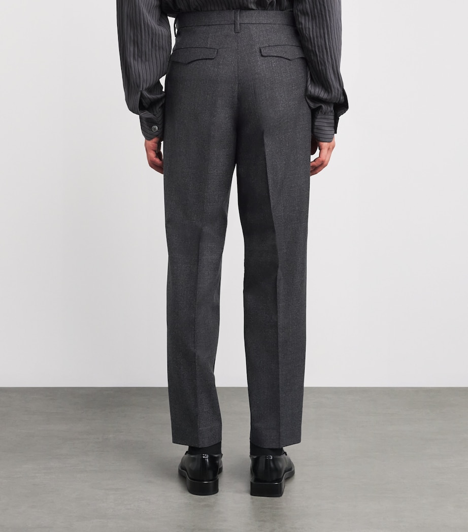 Wool Pleated Trousers ANTRACITE 560 Image 4