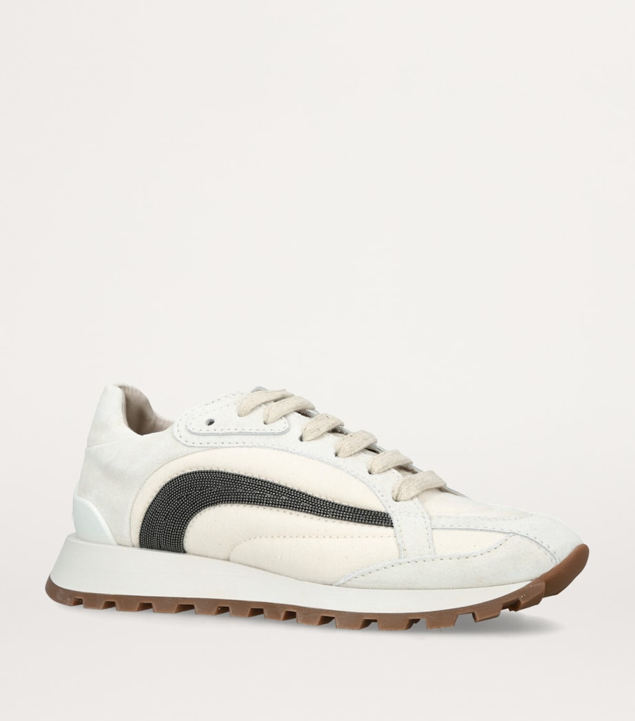 Leather Tech Sneakers WHITE Image 3