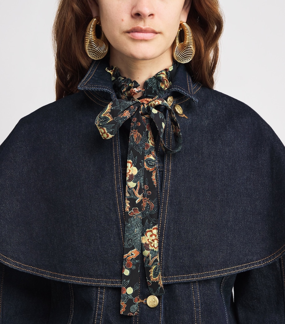 Silk Printed Catroux Blouse NUIT Image 6