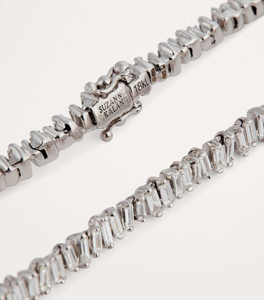 White Gold and Diamond Fireworks Three-Row Tennis Bracelet 18K WG/WD Image 7