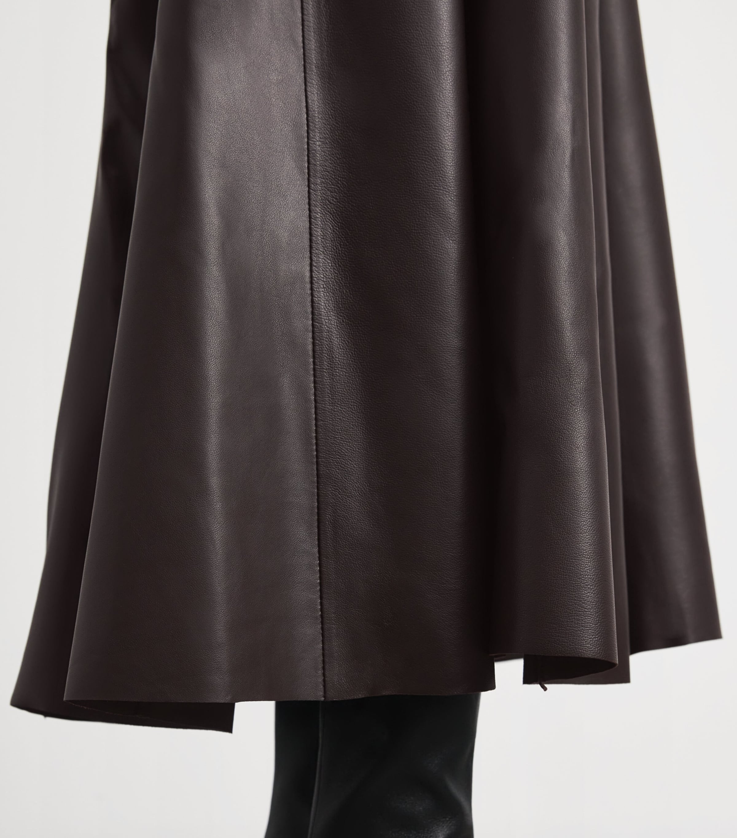 Arma Womens Lambskin Eleni Maxi Skirt Coffee Bean Image 3