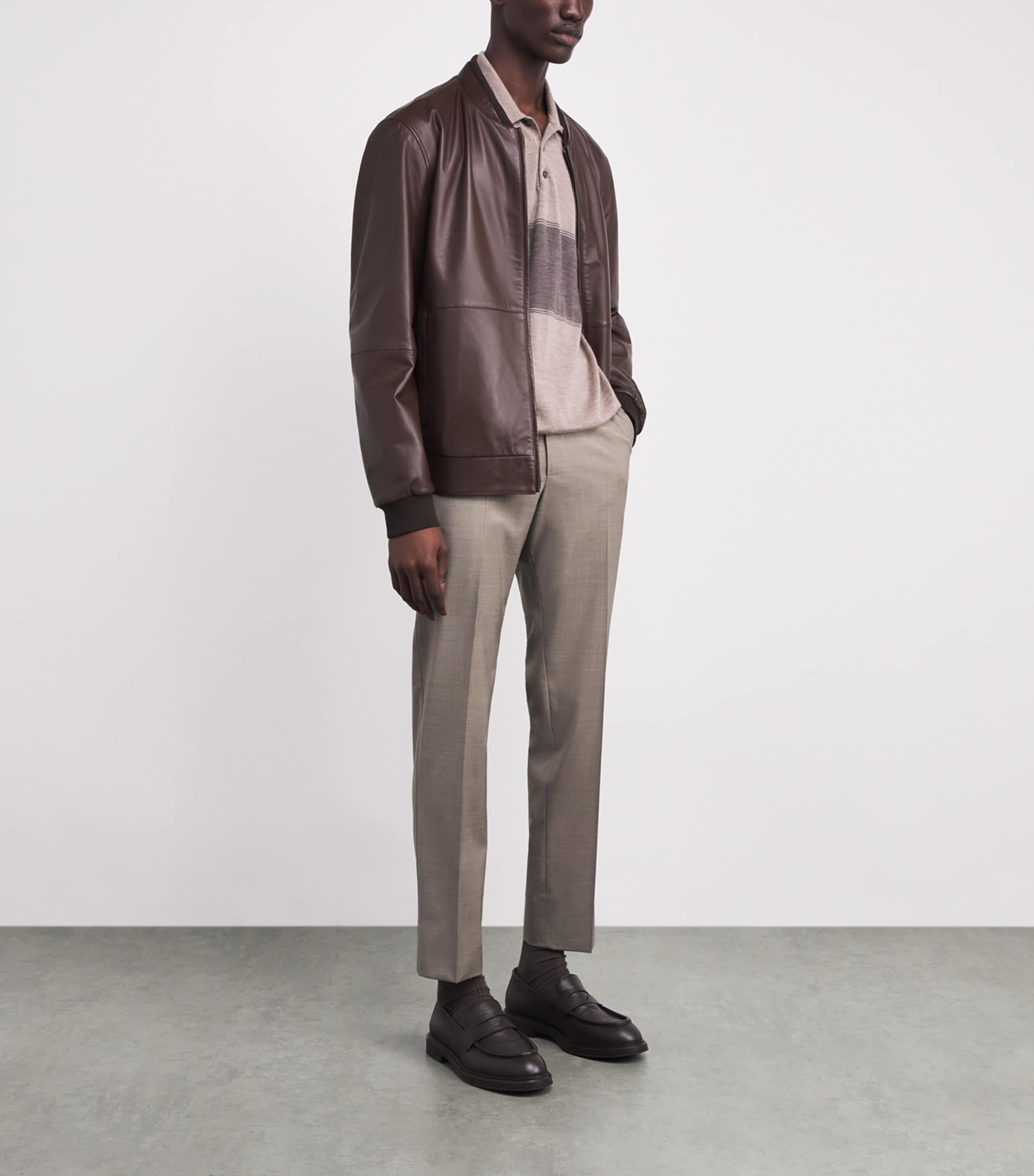 Virgin Wool-Blend Drawstring Trousers 035 NATURAL / BEIGE Image 2