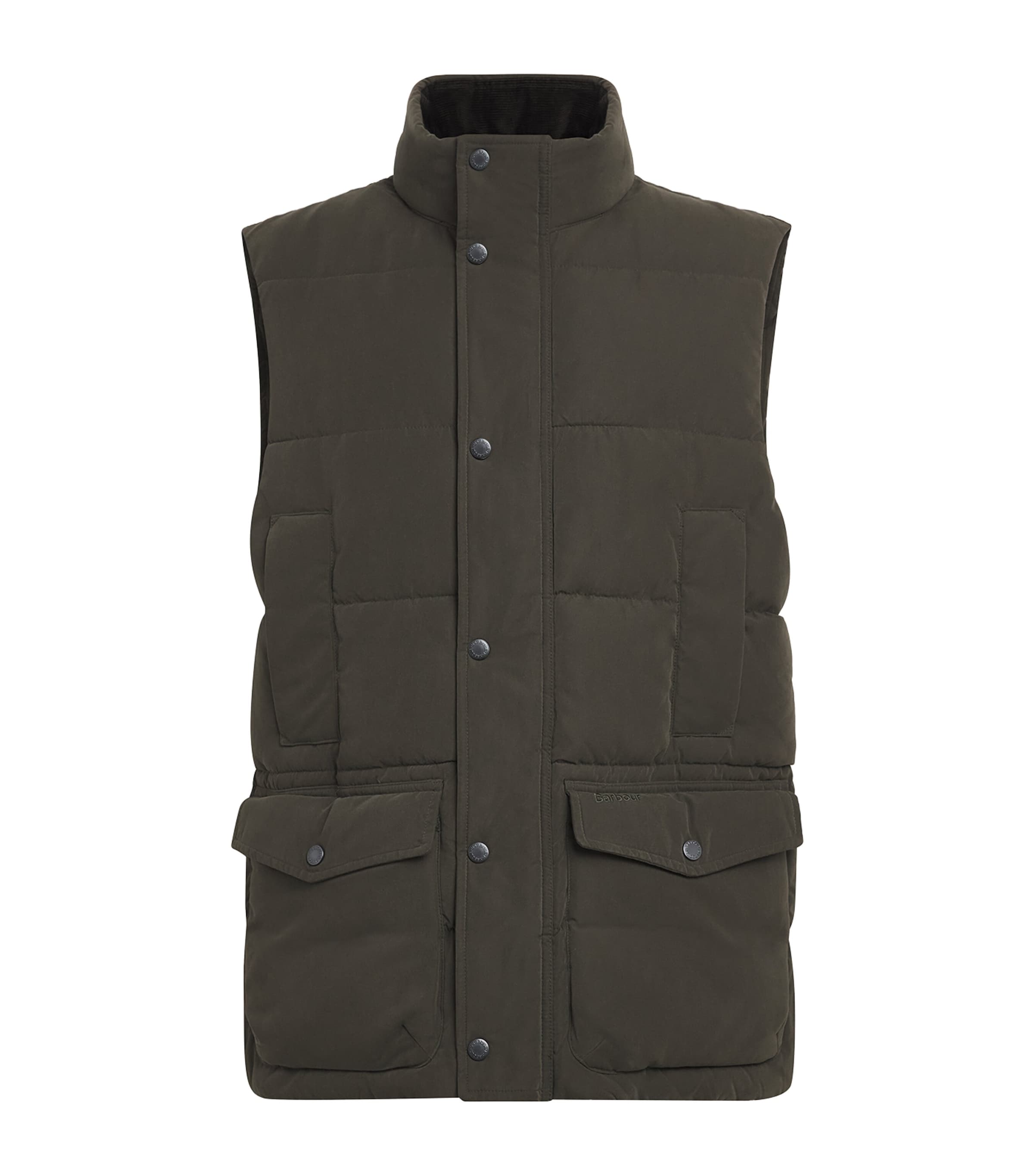 Barbour Mens Lonnen Gilet Dark Sage Image 1