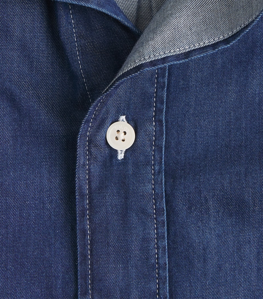 NN.07 Mens Colby Denim Shirt Medium Indigo Image 6