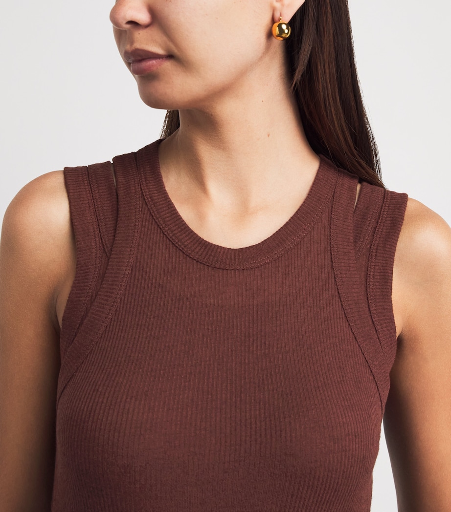 ME+EM Womens 2-In-1 Tank Top Cinnamon Brown Image 5