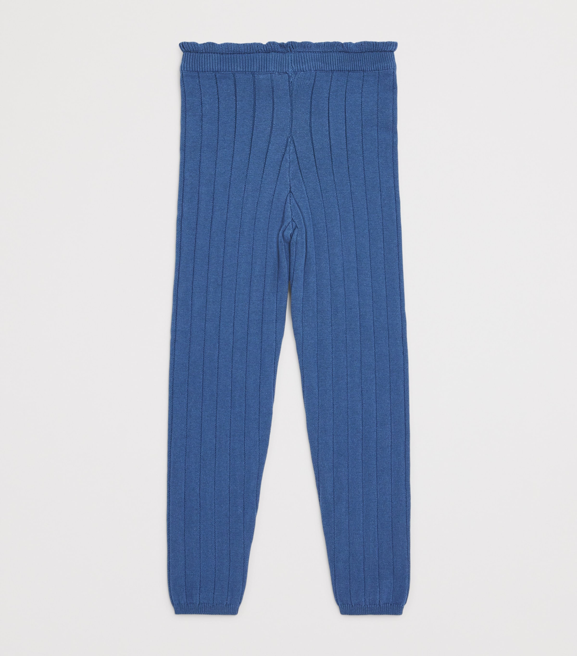 Louise Misha Cotton Ribbed Moldavia Leggings (4-12 Years) Blue Image 2