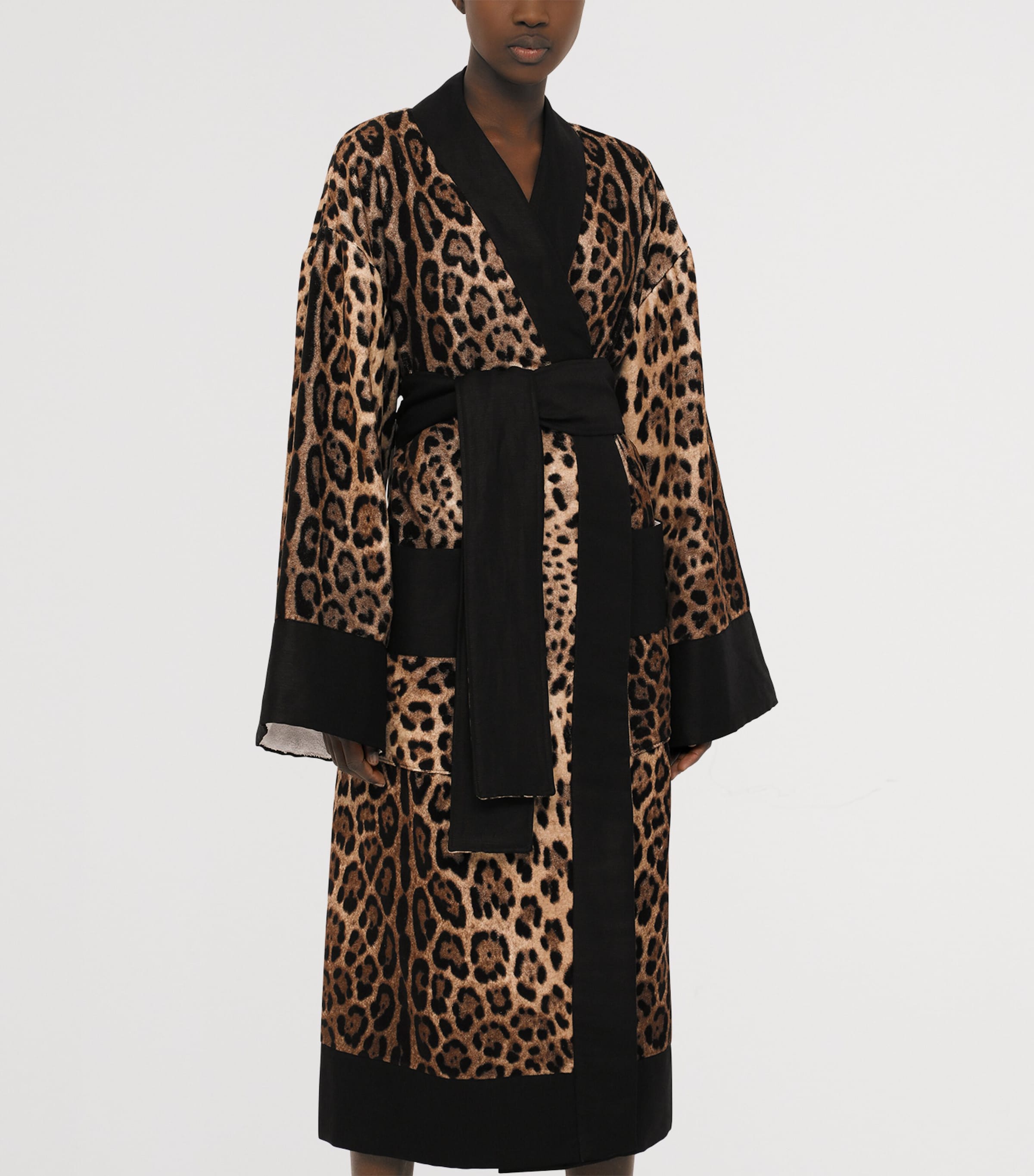 Terry Cotton Leopard Print Robe UL001 LEOPARDO Image 5
