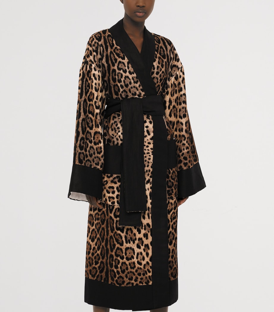 Terry Cotton Leopard Print Robe UL001 LEOPARDO Image 5