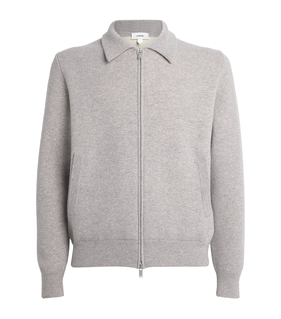 Wool-Blend Knitted Bomber Jacket 915BC Image 1