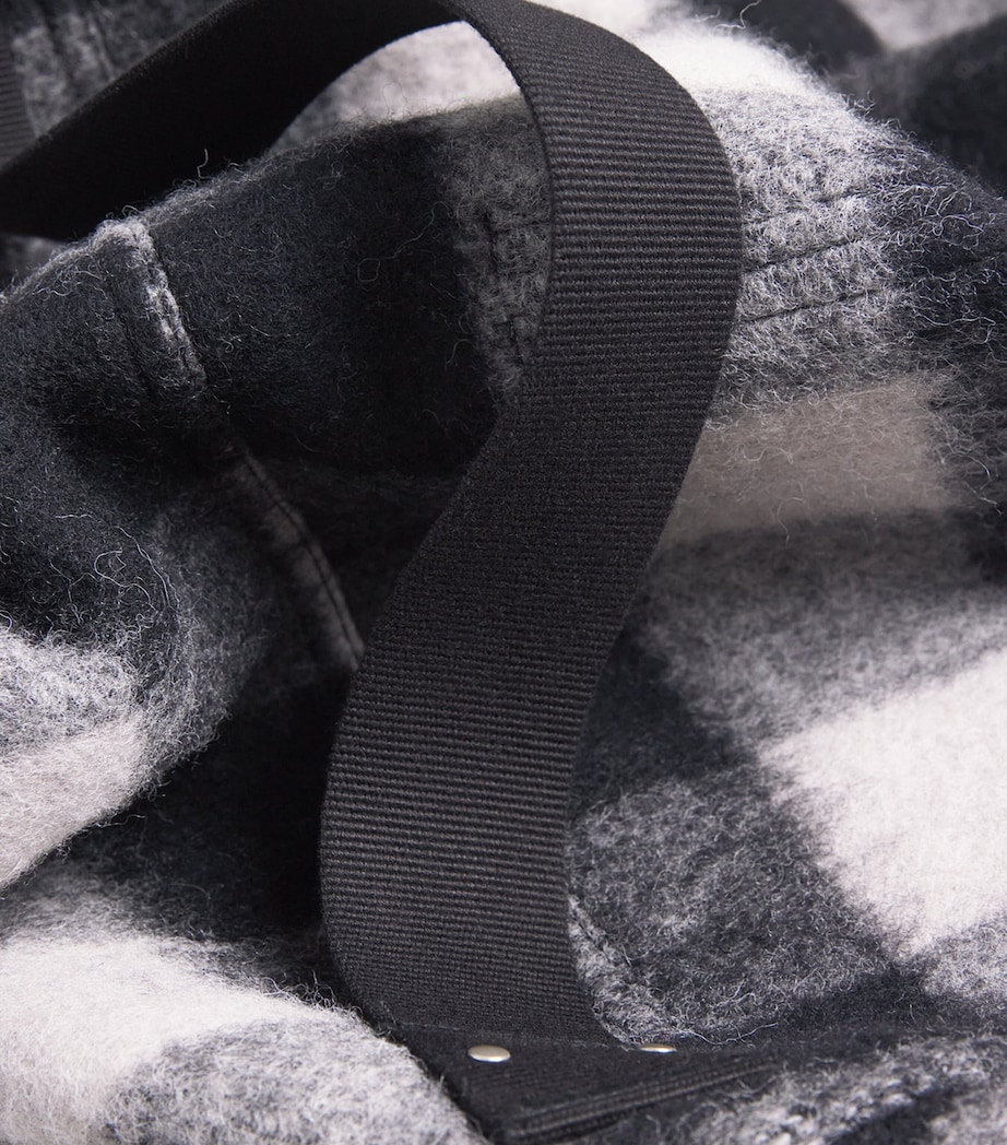 Virgin Wool Check Overshirt BLACK PLAID Image 5